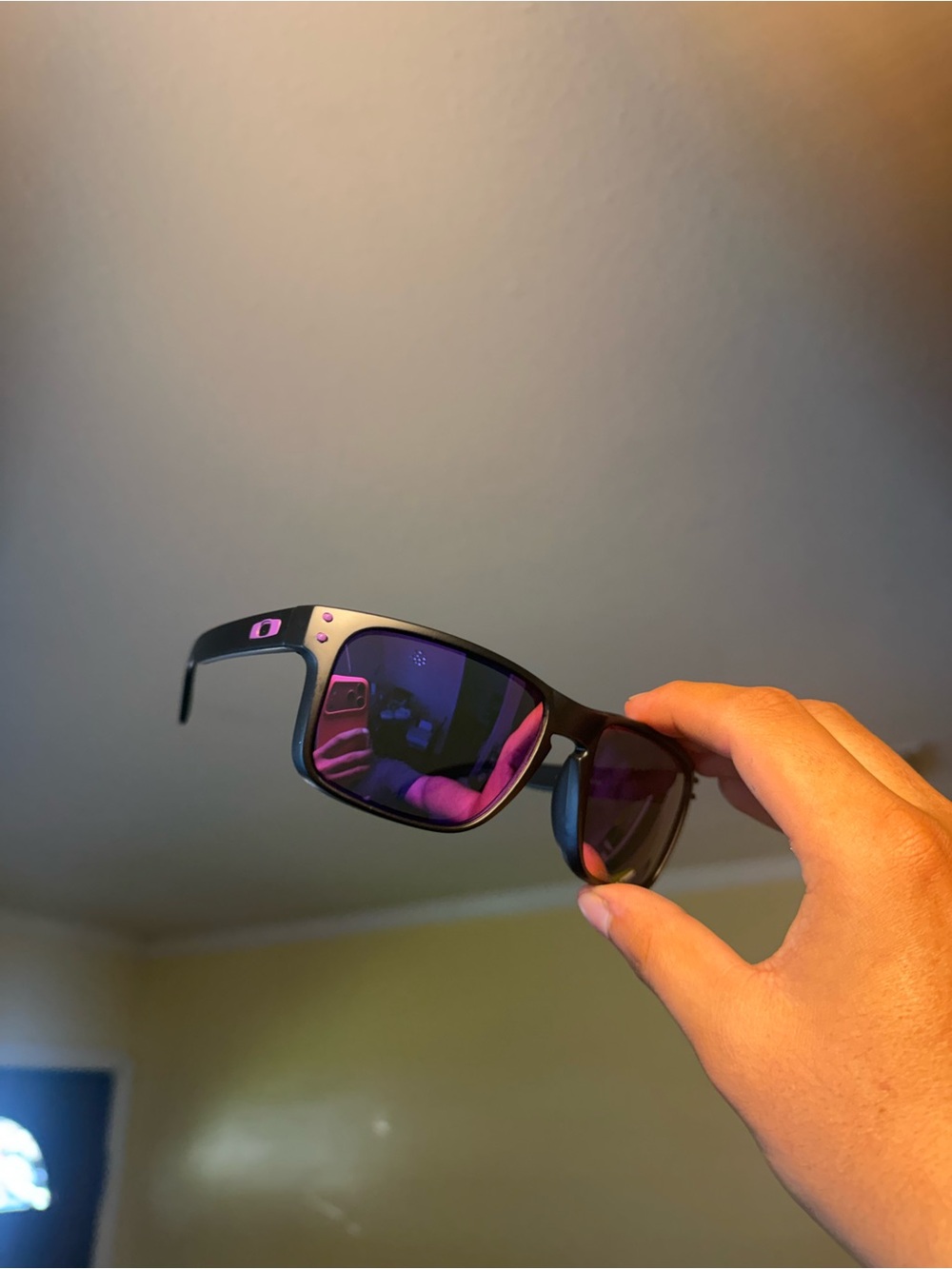 Oakley Sport Sunglasses with Purple Mirrored Lenses